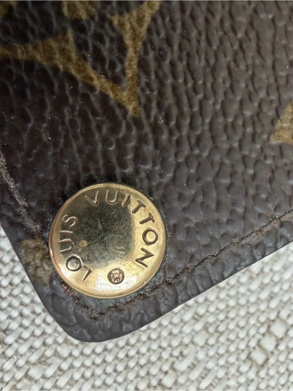 Vintage Louis Vuitton Monogram Porte Cartes Pression 1989